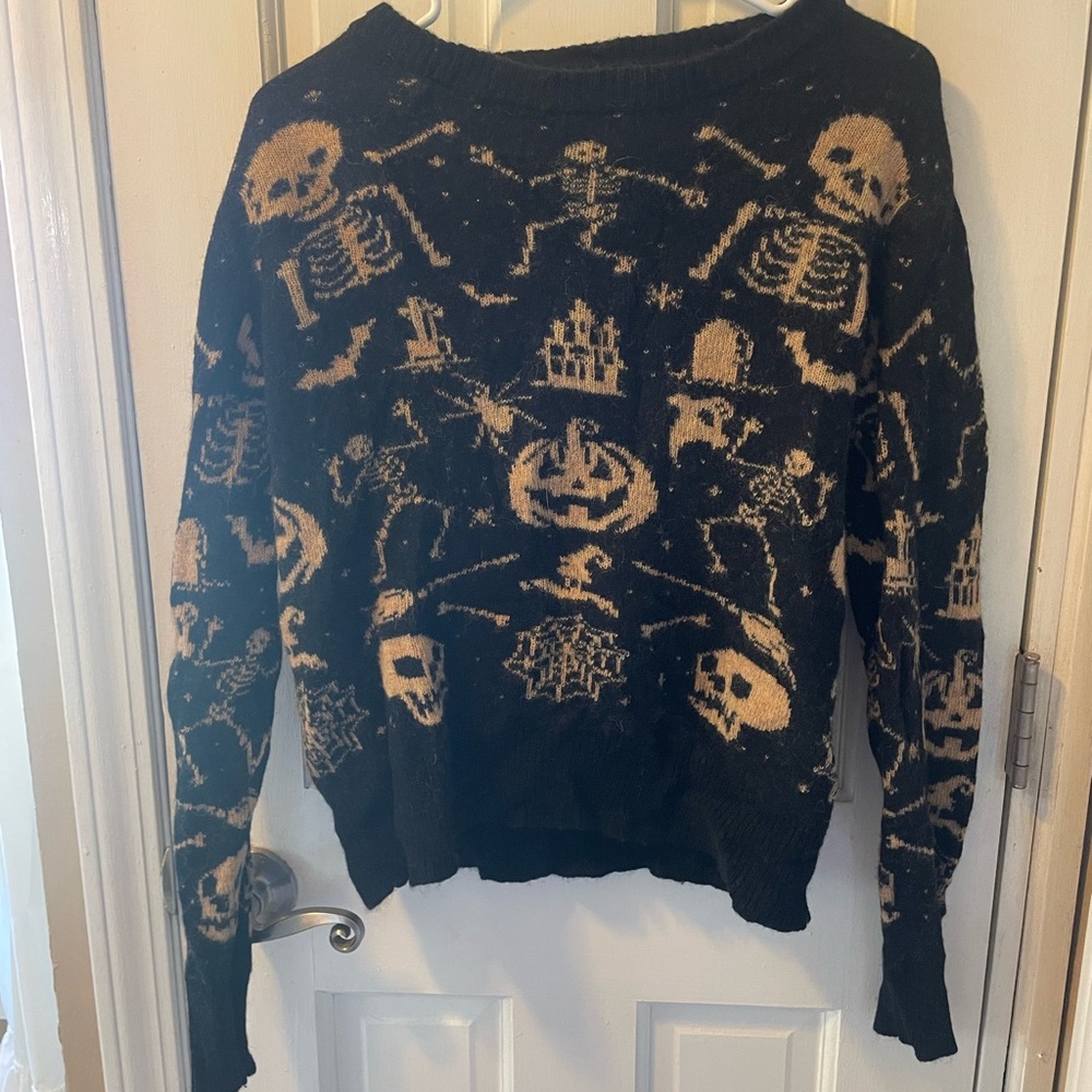 Kiel James Patrick Halloween Skeleton Sweater